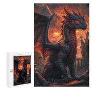 Adult Jigsaw Puzzle1000 PCS Sunset Dragon Sentinel Puzzles for Adults Relaxing Games Improve Memory Deal As Gifts for The Whole Family 1000 PCS
