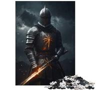 Adult Jigsaw Puzzle1000 Pieces A Mighty Medieval Knight Challenging To Complete Difficult Hard Family Game for 14+ Puzzle Game Offered (50x75cm)
