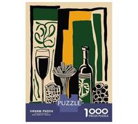 Adult Jigsaw Puzzle1000 Pieces Abstract Still Life with Wine Adult Jigsaw Puzzle Brain Teaser Game But Fun And Humorous Deal As Gifts for The Whole Family 70x50cm/1000pcs