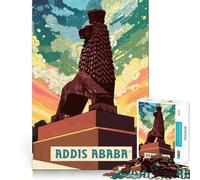 Adult Jigsaw Puzzle1000 Pieces Addis Ababa Premium Cut Play Focus Fun Game Idle Fun Time Xmas Leisure Gift (38x52cm)