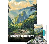 Adult Jigsaw Puzzle1000 Pieces Amazon Rainforest Peru Travel Poster 1000 Jigsaw Puzzle Toy Wall Decor For Family Fun Birthday And Unique Gifts (38x26cm)