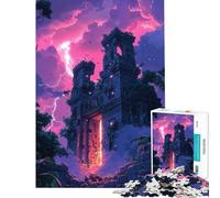 Adult Jigsaw Puzzle1000 Pieces Ancient Ruins at Sunset Difficult And Challenge Learning Educational Relaxing Games for Age 14+ Game (50x75cm)