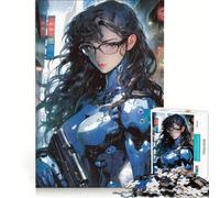 Adult Jigsaw Puzzle1000 Pieces Android Cyborg Soldier, Educational Game, Birthday Present, Suitable for Desktop Decoration 50x75cm