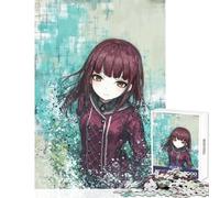 Adult Jigsaw Puzzle1000 Pieces Anime Girl Portrait with Textured Background Practical Game for The Whole Family Home Decoration Toys Train Your Brain And Hands (38X52CM)