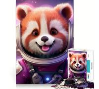 Adult Jigsaw Puzzle1000 Pieces Astronaut Baby Red Panda Exact Cut Art Brain Activity Fun Relax Time Game Christmas Home Art (50x75cm)