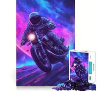 Adult Jigsaw Puzzle1000 Pieces Astronaut Motor in Space Exact Cut Art Brain Activity Fun Relax Time Game Christmas Home Art (50x75cm)
