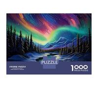 Adult Jigsaw Puzzle1000 Pieces Aurora Borealis Night Sky Jigsaw for Adults Toy Wall Decor Enhance Memory Unique Birthday And Gifts 38x26cm/1000pcs