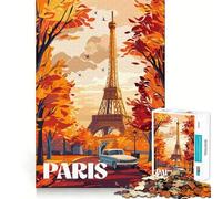 Adult Jigsaw Puzzle1000 Pieces Autumn in Paris Premium Cut Play Focus Fun Game Idle Fun Time Xmas Leisure Gift (50x75cm)