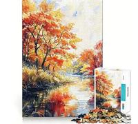 Adult Jigsaw Puzzle1000 Pieces Autumn Reflections Exact Cut Art Brain Activity Fun Relax Time Game Christmas Home Art (50x75cm)