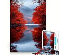 Adult Jigsaw Puzzle1000 Pieces Autumn Reflections Exact Cut Art Brain Activity Fun Relax Time Game Christmas Home Art (38x26cm)
