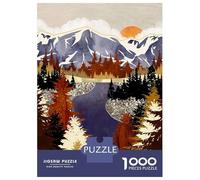 Adult Jigsaw Puzzle1000 Pieces Autumn River Puzzles for Adults Relaxing Games Staycation Kill Time for Birthday, Chrismas 70x50cm/1000pcs