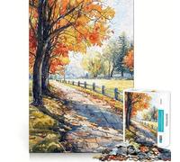 Adult Jigsaw Puzzle1000 Pieces Autumnal Path Flawless Fit Art Smart Play Gift Slow Game Play Christmas Art Gift (50x75cm)