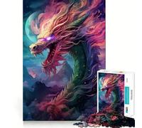 Adult Jigsaw Puzzle1000 Pieces Awekening Nightmare Dragon Exact Cut Art Brain Activity Fun Relax Time Game Christmas Home Art (38x52cm)