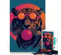 Adult Jigsaw Puzzle1000 Pieces Awesome Tiger Premium Cut Play Focus Fun Game Idle Fun Time Xmas Leisure Gift (38x26cm)