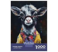 Adult Jigsaw Puzzle1000 Pieces Baby Goat Puzzles for Adults Relaxing Games Staycation Kill Time for Birthday, Chrismas 52x38cm/1000pcs