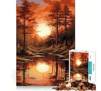 Adult Jigsaw Puzzle1000 Pieces Beautiful Nature Landscape Exact Cut Art Brain Activity Fun Relax Time Game Christmas Home Art (38x52cm)