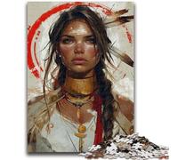 Adult Jigsaw Puzzle1000 Pieces Beauty of Indian Tribe Difficult Challenge for Educational Game Secret Santa Gifts 38x26cm