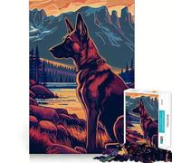 Adult Jigsaw Puzzle1000 Pieces Belgian Malinois Nature Premium Cut Fun Mind Exercise Toy Chill Game Play Birthday Decor Gift (50x75cm)