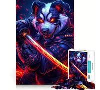 Adult Jigsaw Puzzle1000 Pieces Bernard Dog Samurai Warrior Animal Premium Cut Fun Mind Exercise Toy Chill Game Play Birthday Decor Gift (50x75cm)