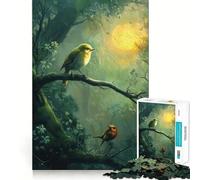 Adult Jigsaw Puzzle1000 Pieces Birds in A Misty Forest Premium Cut Fun Mind Exercise Toy Chill Game Play Birthday Decor Gift (38x26cm)
