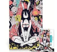 Adult Jigsaw Puzzle1000 Pieces Bunnygirl Doodle Madness Flawless Edge Fun Mental Focus Game Quiet Fun Play Xmas Decor Gift (38x26cm)
