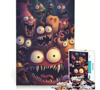 Adult Jigsaw Puzzle1000 Pieces Cartoon Monsters Crowd, Educational Game, Decompressing Intellectual, Birthday And Unique Gifts 38x26cm
