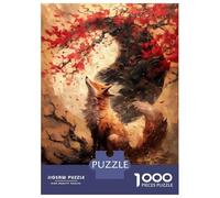 Adult Jigsaw Puzzle1000 Pieces Cherry Fox Yin And Yang Teenager Puzzles Family Games Difficult Challenge Help The Brain Exercise 38x26cm/1000pcs