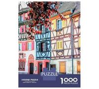 Adult Jigsaw Puzzle1000 Pieces Colmar Facade Teenager Puzzles Family Games Difficult Challenge Help The Brain Exercise 70x50cm/1000pcs