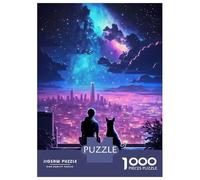 Adult Jigsaw Puzzle1000 Pieces Cosmic Cyberpunk Night Puzzles for Adults Relaxing Games Staycation Kill Time for Birthday, Chrismas 70x50cm/1000pcs