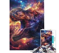 Adult Jigsaw Puzzle1000 Pieces Cosmic Dino Roar Puzzles for Adults Hands-on Game Wall Art Deal As Gifts for The Whole Family (Size 75x50cm)