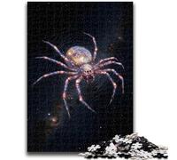 Adult Jigsaw Puzzle1000 Pieces Cosmic Spider in Web Against Starry Sky Difficult Challenge for Educational Game Secret Santa Gifts 38x26cm