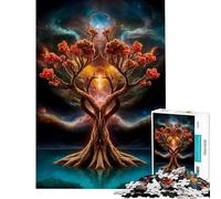 Adult Jigsaw Puzzle1000 Pieces Cosmic Tree of Unity Educational Challenge Hand Speed Race Impossible Game for Ages 14 And over (38x52cm)