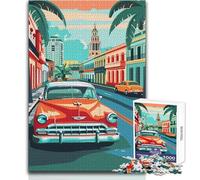 Adult Jigsaw Puzzle1000 Pieces Cuba Cityscape Perfect for Calm Leisure Hours High Grade Precise Cut Play Toy Size 38x52cm