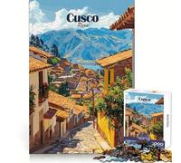 Adult Jigsaw Puzzle1000 Pieces Cusco, Peru Cityscape Clean Cut Piece Mind Exercise Toy Free Time Game Christmas Home Art (38x26cm)