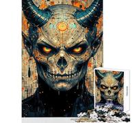 Adult Jigsaw Puzzle1000 Pieces Cyberpunk Devil Portrait Practical Game for The Whole Family Home Decoration Toys Train Your Brain And Hands (38X52CM)
