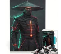 Adult Jigsaw Puzzle1000 Pieces Cyberpunk Samurai, Impossible Game, Improve Memory, with Fully Interlocking Randomly Shaped Pieces 50x75cm