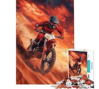 Adult Jigsaw Puzzle1000 Pieces Dirt Bike Thrill Jigsaw Puzzle Hands-on Game Difficult Challenge Deal As Gifts for The Whole Family (size 38x26cm)
