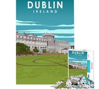 Adult Jigsaw Puzzle1000 Pieces Dublin Ireland Travel Art for Educational Game Challenge Toy Relax Games Stress Reliever Birthday Gifts (Size 75x50cm)