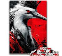 Adult Jigsaw Puzzle1000 Pieces Egret Bird Crowning The Heron King Animal Difficult Challenge for Educational Game Secret Santa Gifts 38x26cm