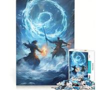 Adult Jigsaw Puzzle1000 Pieces Elemental Ninja Combat, Educational Game, Birthday Present, Suitable for Desktop Decoration 50x75cm