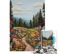Adult Jigsaw Puzzle1000 Pieces Embroidered Forest Path Puzzle For Teenagers Staycation Kill Time for Birthday, Chrismas Birthday Present, Gifts, (Size 38x26cm)