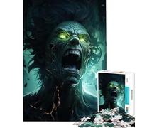 Adult Jigsaw Puzzle1000 Pieces Evil Green Zombie for Educational Game Addictive Toys to Cultivate Patience Gifts for Women Men Wall Art (Size 38x52cm)