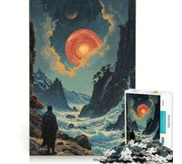 Adult Jigsaw Puzzle1000 Pieces Explorer on Unknown Planet, Relax Games, Interesting Stress Reduction, Artists Collection, Fine Art 38x26cm