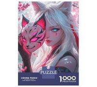 Adult Jigsaw Puzzle1000 Pieces Fox Masked Beauty -2 Teenager Puzzles Family Games Difficult Challenge Help The Brain Exercise 38x26cm/1000pcs
