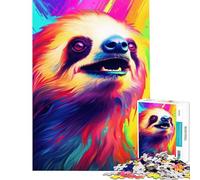Adult Jigsaw Puzzle1000 Pieces Funny Sloth Colorful Difficult And Challenge Learning Educational Relaxing Games for Age 14+ Game (38x26cm)