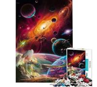 Adult Jigsaw Puzzle1000 Pieces Galactic Anime Odyssey for Educational Game Challenge Toy Relax Games Stress Reliever Birthday Gifts (Size 75x50cm)