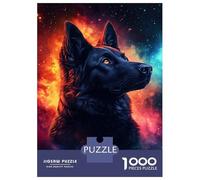 Adult Jigsaw Puzzle1000 Pieces Galactic Canine Gaze Puzzles for Adults Relaxing Games Staycation Kill Time for Birthday, Chrismas 38x26cm/1000pcs