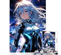 Adult Jigsaw Puzzle1000 Pieces Galactic Warrior︰ Dawn of The Star Guardian Educational Toy Great Gift for Games Relax Games with Matching Poster And Trivia Sheet size 38x52cm
