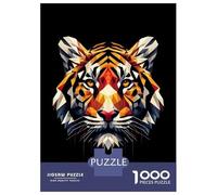 Adult Jigsaw Puzzle1000 Pieces Geometric Tiger Puzzles for Adults Relaxing Games Staycation Kill Time for Birthday, Chrismas 70x50cm/1000pcs