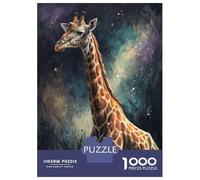 Adult Jigsaw Puzzle1000 Pieces Giraffe in A Cosmic Landscape Adult Jigsaw Puzzle Brain Teaser Game But Fun And Humorous Deal As Gifts for The Whole Family 70x50cm/1000pcs